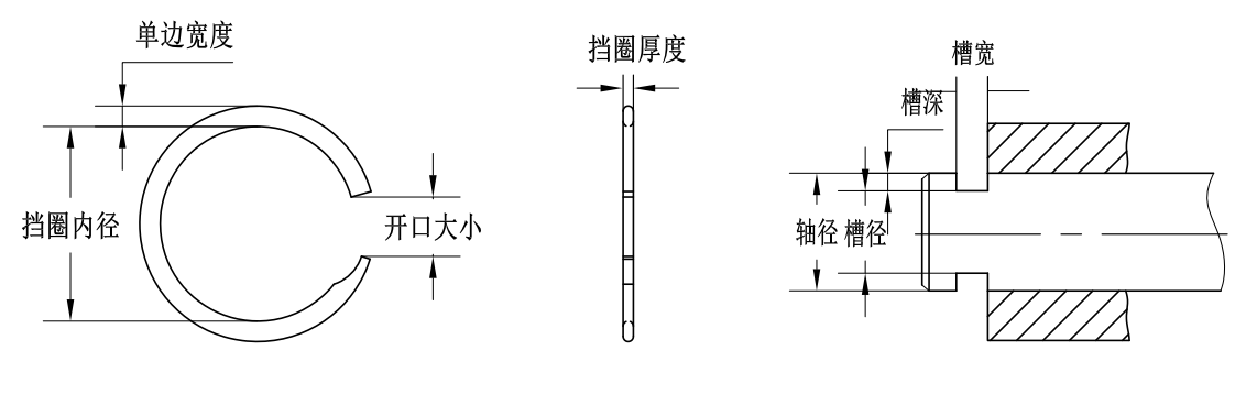 VZM-88軸用單層螺旋擋圈